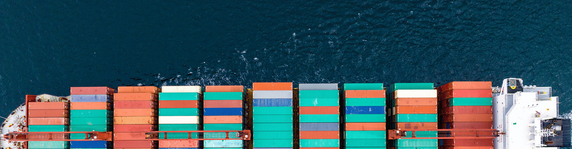 Containers stacked at a marine terminal