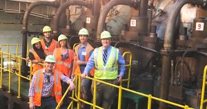 UWL Employees visited the engine room of the MSC Lucy.